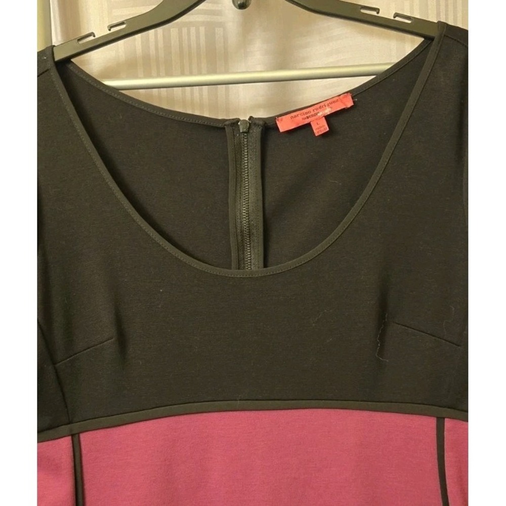 Narciso Rodriguez For Design Nation Women's Color Block Black Berry Dress Size L - Picture 4 of 9